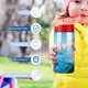 thumbnail image 5 of LucaBotella de Agua con Tapa Pop Top de Un Toque, Acero Inoxidable, a Prueba de Fugas, para Deportes, Botella Infantil rosa 12 oz, 5 of 6