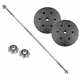 thumbnail image 1 of Barra Preolímpica 120 cm Cromada con 15 kg en Discos PVC, 1 of 5