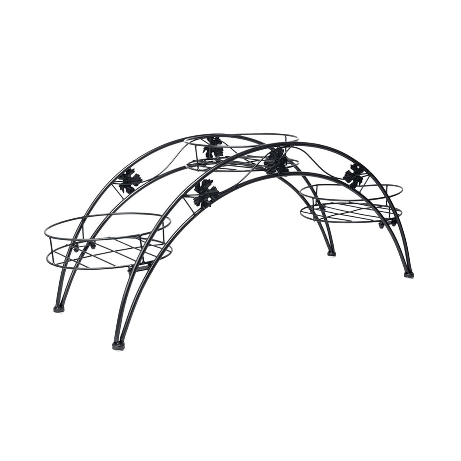 Ioensy - Con 3 Bandejas Para Macetas Soporte En Forma De Arco Soporte Para Macetas De Jardín