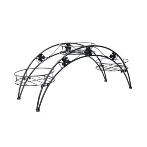Ioensy - Con 3 Bandejas Para Macetas Soporte En Forma De Arco Soporte Para Macetas De Jardín