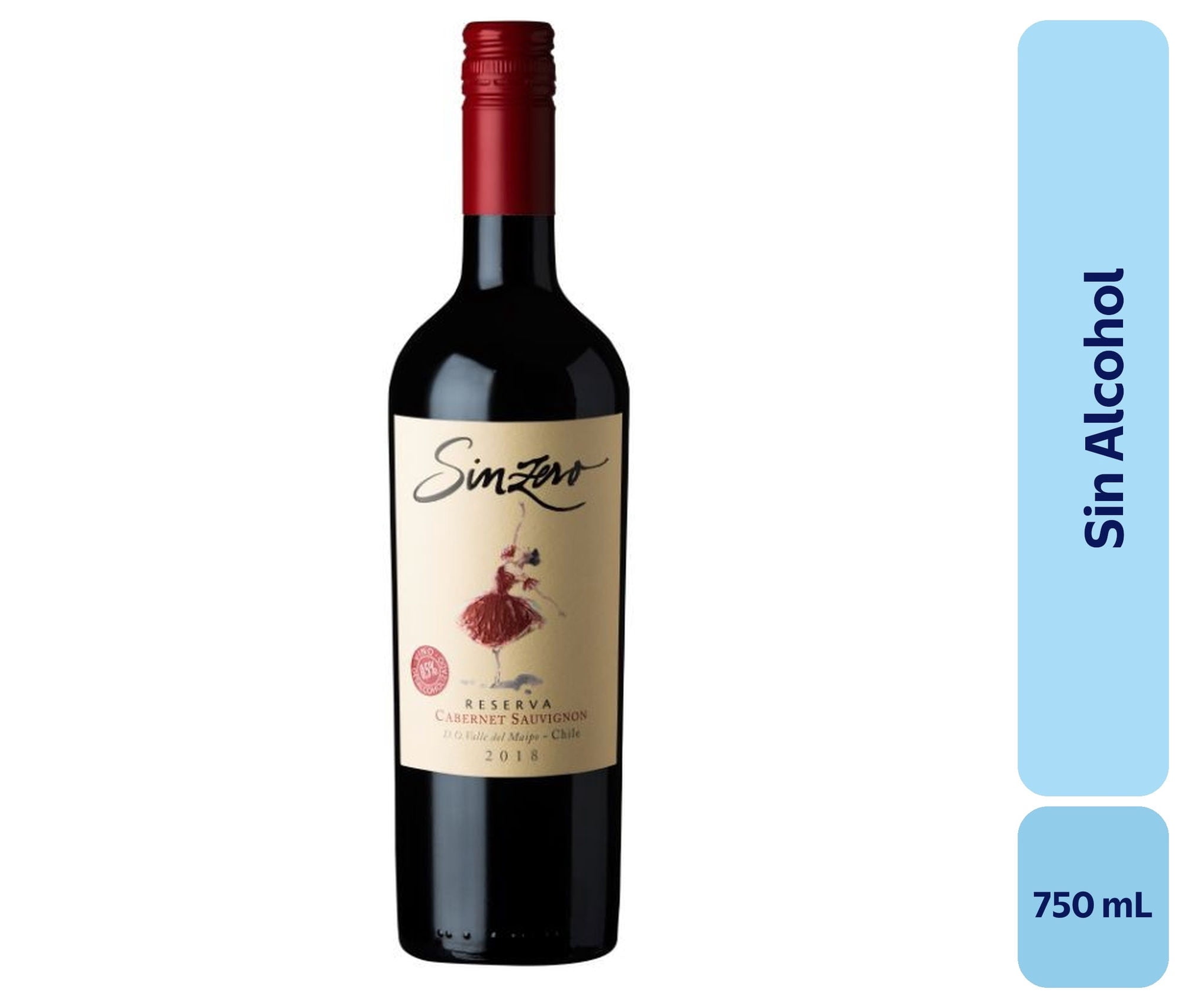 Vino Sin Alcohol Botella 750 mL Sinzero