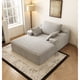 thumbnail image 3 of Chaise Lounge Chair Indoor, Oversized Upholstered Sofa Bed, Sleeper Couch Reading Chairs Fluffy Plush Faux Fur Cloud Sofas Couches for Living Room,Grey, 3 of 3