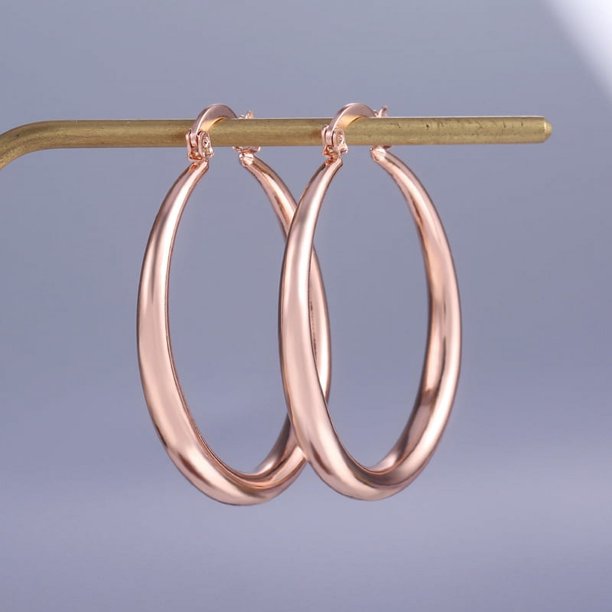 18K Gold Plated Hoop Huggie Earrings: Perfect for Women & Girls' Parties & Holidays!