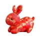 thumbnail image 2 of Bonito Conejo De Peluche, Decoración Para La Oficina Del Festival De Primavera, Rojo áureo, 20cm, 2 of 5