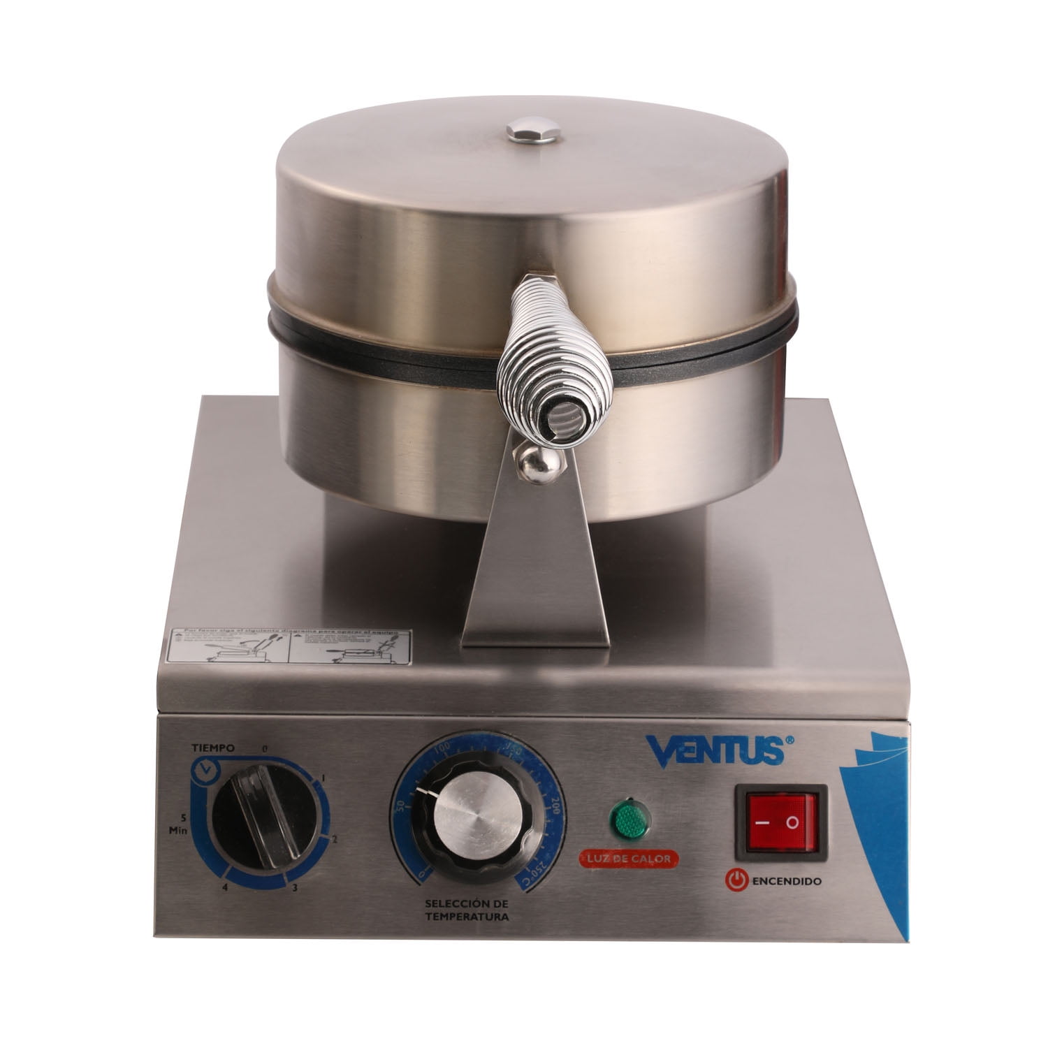 Ventus Wafflera Eléctrica 1 Plato Vwe-1s