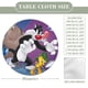 thumbnail image 2 of Silvestre Y Piolín theme Fitted Round Tablecloths Elastic Edged Table Covers Waterproof Table Cloth For Kitchen Holiday Party Tables Decor 150cm, 2 of 6