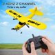thumbnail image 2 of Avión RC Ouhgnoh de control remoto 2.4 GHz con giroscopio, fácil de volar, regalo de cumpleaños para principiantes, niños y niñas (amarillo), 2 of 6