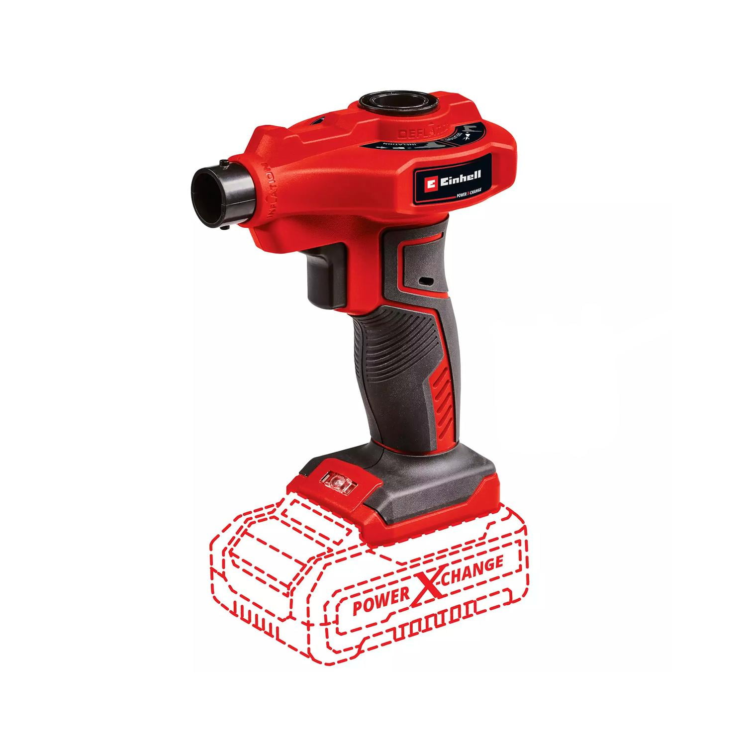 Inflador Bomba De Aire Inal. Einhell Ce-ap 18 Li - Sin Baterías Rojo