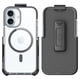 thumbnail image 2 of Funda transparente BELTRON para iPhone 16 Plus con clip giratorio para cinturón, 2 of 9
