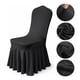 thumbnail image 4 of X6 Fundas Negro Para Silla Eoland Spandex Con Faldón Elegante Evento Bodas Banquetes, 4 of 4
