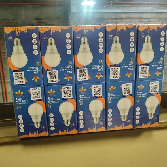 Pack de Ampolletas de 15W Luz Fría 110 lumenes