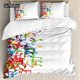 thumbnail image 1 of x1628 Bed SheetsColorful Duvet Cover Funky Curly Detailed Doodles Tangled Trippy Pyschedelic Botanical Nature Polyester Qulit Cover 3-Piece Bedding Set (1 Duvet Cover + 2 Pillow Shams) nj1628, 1 of 5