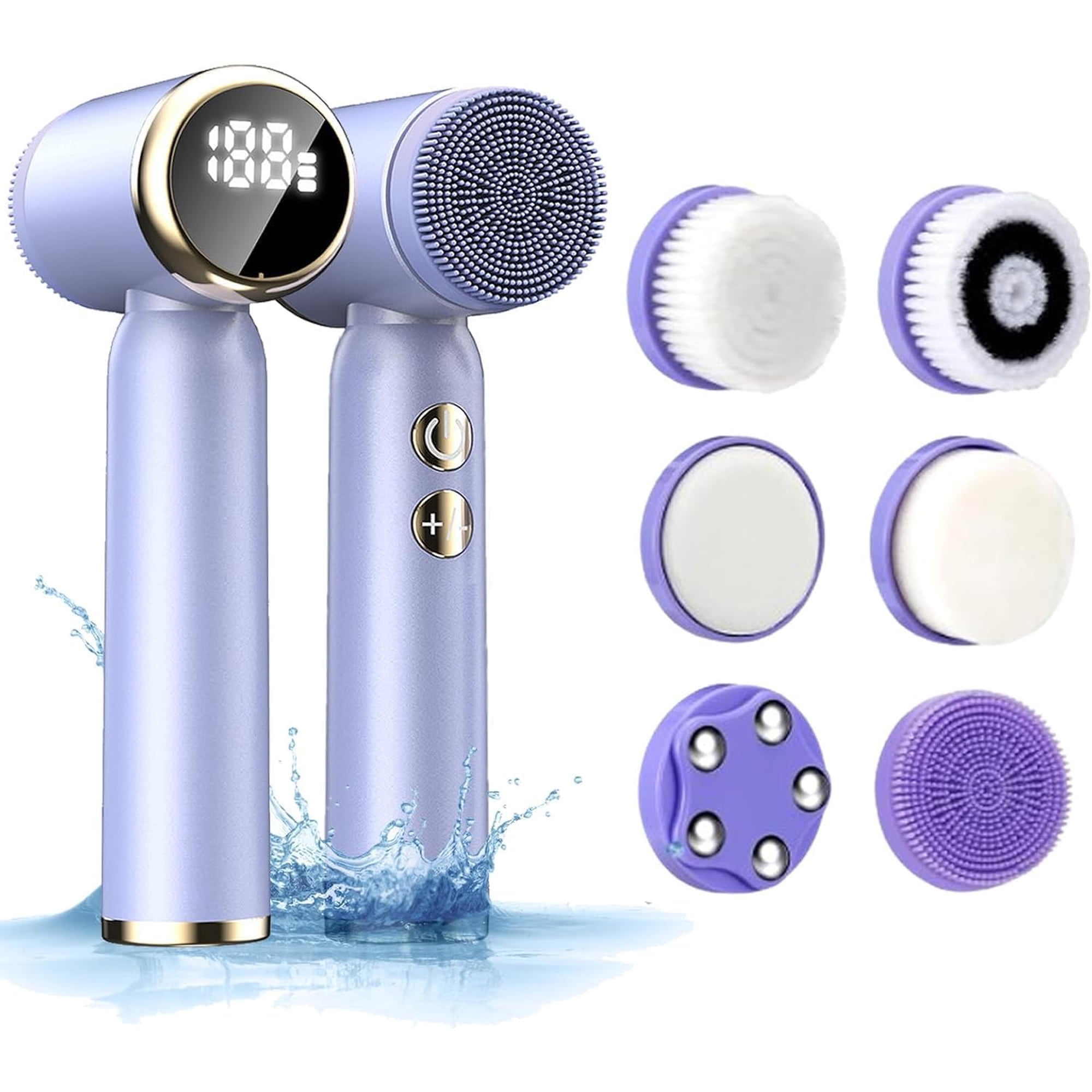 Genérica - Cepillo Limpieza Limpiador Facial Electrico Recargable 6 Pcs