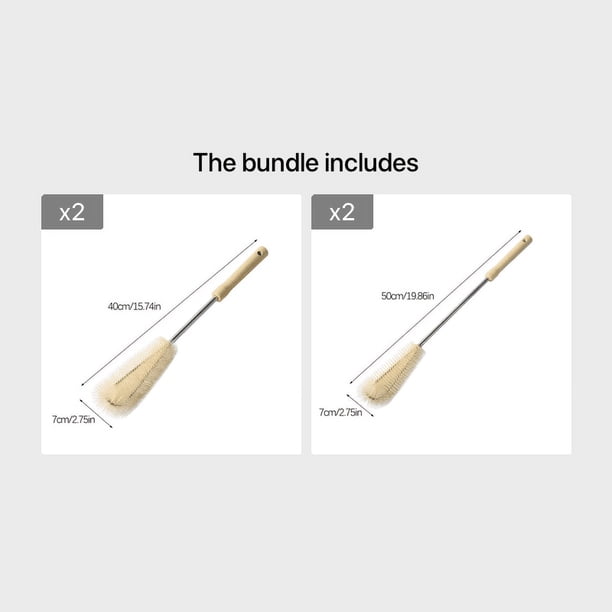 Wooden Long Handle Bottle Cleaning Brush, Kitchen Cleaning Tool