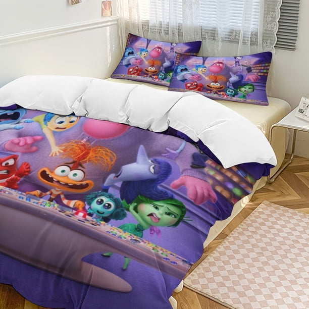 Inside Out 3-Piece Bedding Set Warm And Comfortable Soft Duvet Cover Bed Set with 1 Duvet Cover And 2 Pillowcases for Bedroom