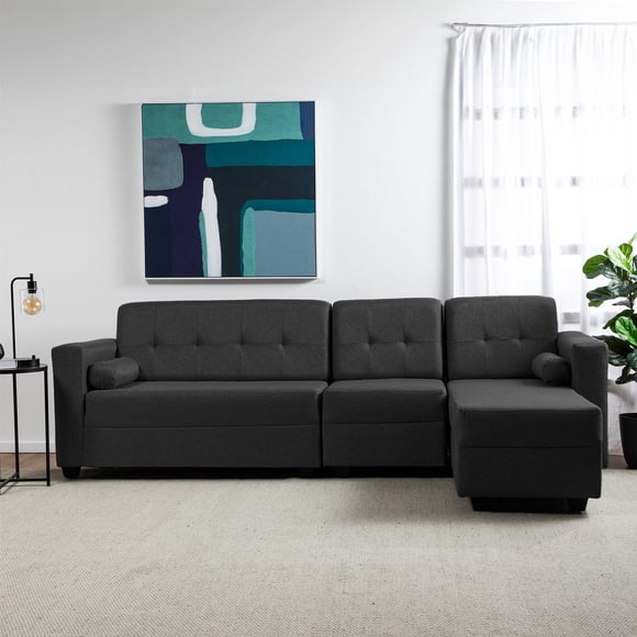 Seccional Boxter Xl Der Tela Negro