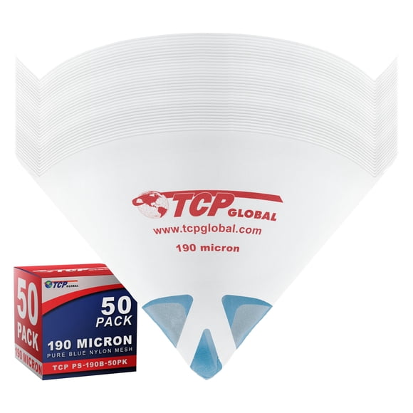 Colador de pintura TCP Global con puntas de filtro de 190 micras (paquete de 50)