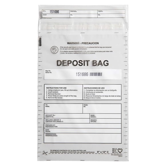 Bolsas de depósito US PACK SMART de plástico transparente de 9 x 12 cm, 100 unidades