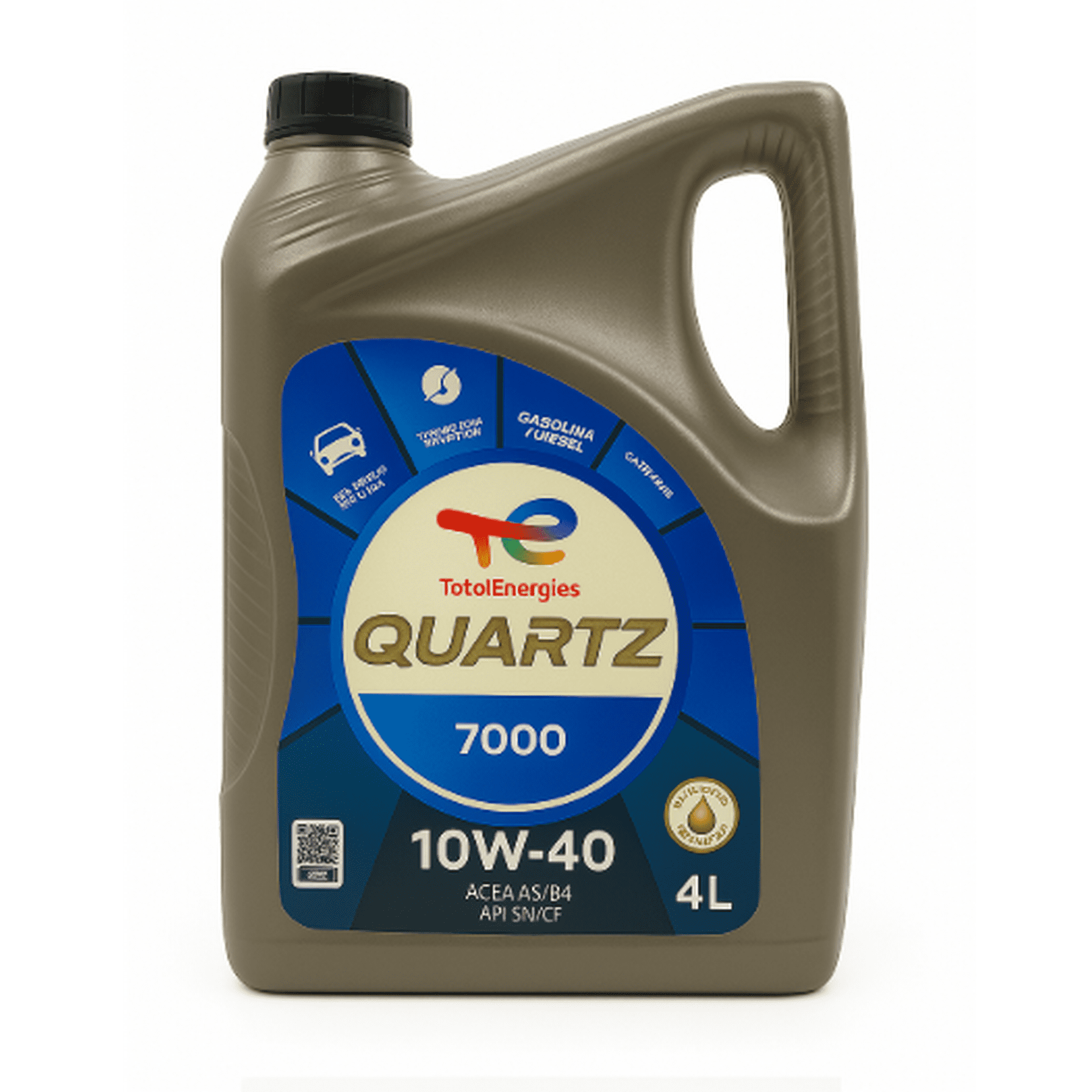 Aceite Motor 10w40 Total Quartz 4 Litros Semi Sintetico Bencina O Diesel