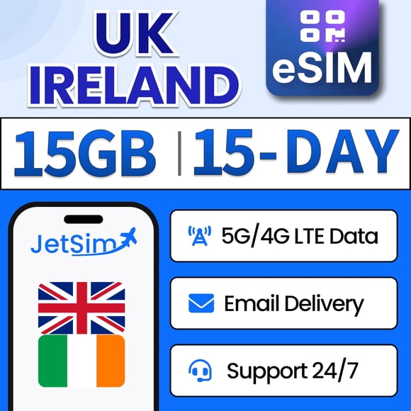 Esim Reino Unido E Irlanda 15 Gb De Datos Prepago Por 15 Días