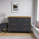 thumbnail image 1 of Cómoda 7 Cajones Mueble de Madera Nativa para Dormitorio - Gris Grafito - 120x40x90 cm, 1 of 3