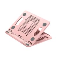 Magideal - Soporte Para Computadora Portátil, Soporte Plegable Para Computadora Portátil, Base Portátil, Estación De Ángulo Ajustable, Elevador Para Portátil, Rosa