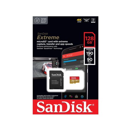 Tarjeta De Memoria Microsd 128Gb Sandisk Extreme 190Mb/90Mb/S