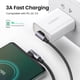 thumbnail image 3 of Cable Curvo Doble Usb-c/usb-c 3a Pd3.0 60w Max 1m Trenzado Negro Us323, 3 of 3