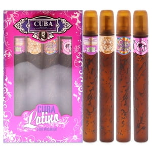 Cuba - Latina De Para Mujeres - Set De Regalo Copabana Edp Spray, Maya Edp Spray, Carnaval Edp Spray, Cactus Edp Spray