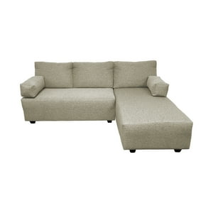 Induhome - Seccional Elle Chenille Beige Bidireccional