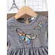 thumbnail image 3 of 2pcs Baby Newborn Girls Butterfly Pattern Ruffle Hem T-shirt & Pants Set Clothes, 3 of 5