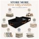 thumbnail image 5 of Caja de almacenamiento HOMELUX THEORY 2 unidades negra de perfil bajo, 5 of 9