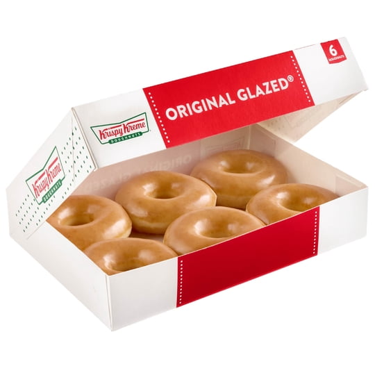 Caja Donuts Glaseadas Original 6 Un 289,2 g Krispy Kreme