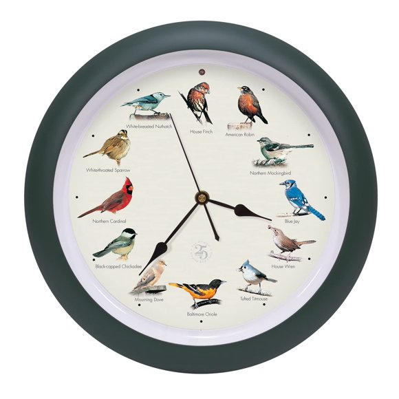 Reloj con forma de pájaro cantor Mark Feldstein, 25 aniversario, edición. 33 cm