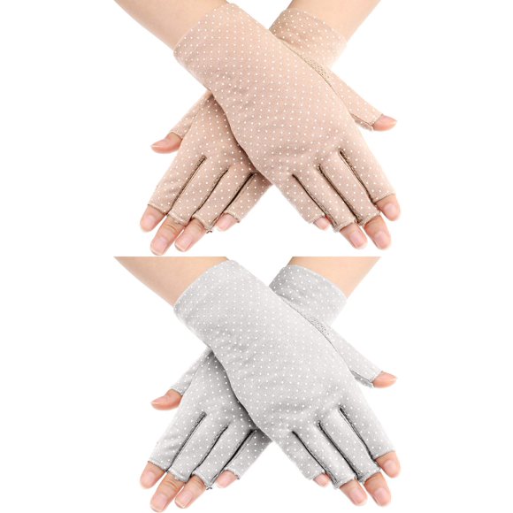 Guantes sin Dedos Maxdot con Protección UV Antideslizantes 2 Pares