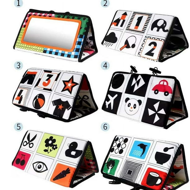 Sit and See Safari Floor Mirror: High Contrast Newborn Baby Toys for 0-36 Months - Perfect Gift Idea!