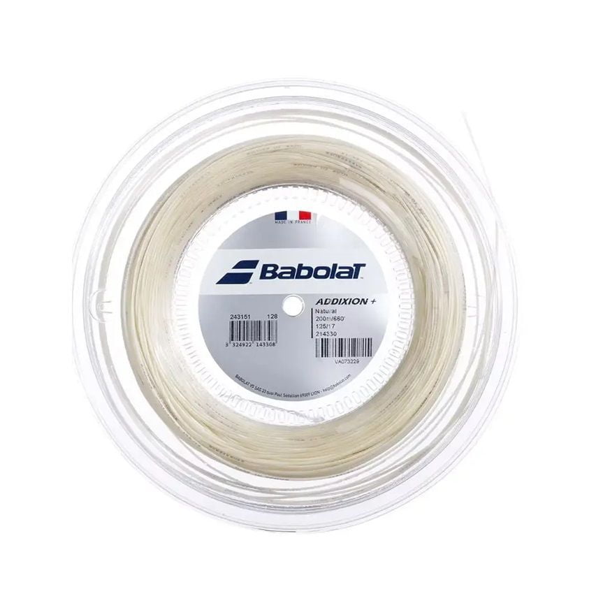Babolat Addixion Corde De Raquette 12m - Squash 1.30mm Naturelle Corde Squash Babolat