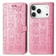 thumbnail image 1 of Funda Cartera FOXDOCK para iPhone 17 Pro Max , Flip PU con Relieve de Gatos y Perros, Tarjetero y Soporte, 1 of 6
