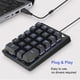 thumbnail image 3 of Teclado numérico mecánico giratorio con cable USB y LED azul negro, 3 of 7