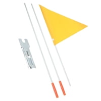 Magideal - Bandera De Seguridad Para Bicicletas Bandera Triangular Fibra De Vidrio Instalación Fácil Accesorios Plegables De Alta Visibilidad Banderín Para Niños