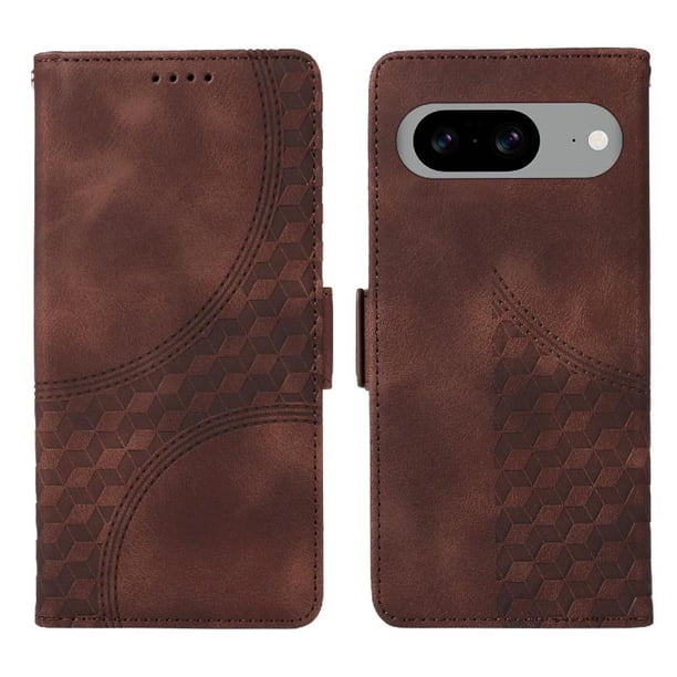 Carcasa FOXDOCK Google Pixel 8 de cuero PU, diseño acolchado clásico, protección contra caídas y rayones