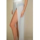 thumbnail image 5 of Saronite Falda Larga de Encaje Transparente con Abertura Lateral Alta, Color Blanco (para Mujer), 5 of 5
