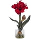 thumbnail image 1 of Planta de seda amaryllis casi natural con jarrón redondo de 50 cm, 1 of 2