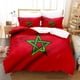 thumbnail image 1 of v1798 Bed Sheets New Morocco Flag Bedding Set Boys Girls Twin Queen Size Duvet Cover Pillowcase Bed Kids Adult Fashion Home Textiles 3-Piece Bedding Set (1 Duvet Cover + 2 Pillow Shams) Bed Sheets ju1, 1 of 5