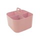 thumbnail image 1 of Canasto Organizadora De Almacenamiento De Ducha Con Asa Para Acondicionador De Baño, Guardería, 4 Ranuras, Color Rosa, 1 of 3