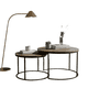 thumbnail image 1 of Mesa De Centro Nido Top Tope Oscuro Estilo Industrial Negro, 1 of 3
