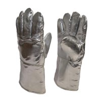 Magideal - Par De Guantes De Soldadura, Guantes De Papel De Aluminio, Guantes De Protección Para Acampar, Minería, Guantes Resistentes Al Calor, Manopla De Solda