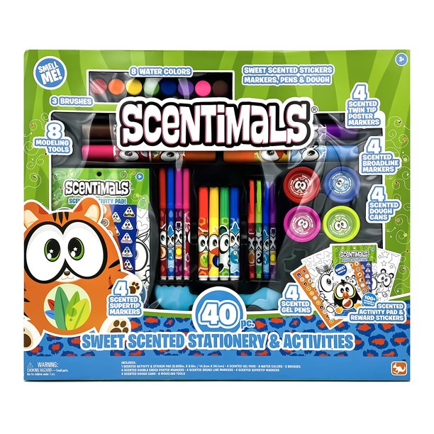 Set de actividades Scentimals Stationery Mega, 40 unidades, suministros de arte para niños