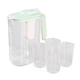 thumbnail image 1 of Jarra Hermética Transparente Para Bebidas Con 4 Tazas, Jarra De Té Helado Para Té, Café, Verde, 1 of 5