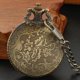 thumbnail image 5 of Reloj de bolsillo Realpoo de cuarzo con locomotora izquierda y cadena de bronce, 5 of 7